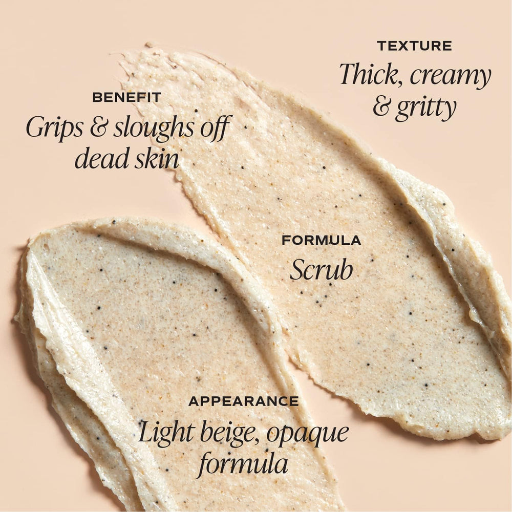 Close-up of Saltair KP Body Scrub texture with micrograins for exfoliating action.