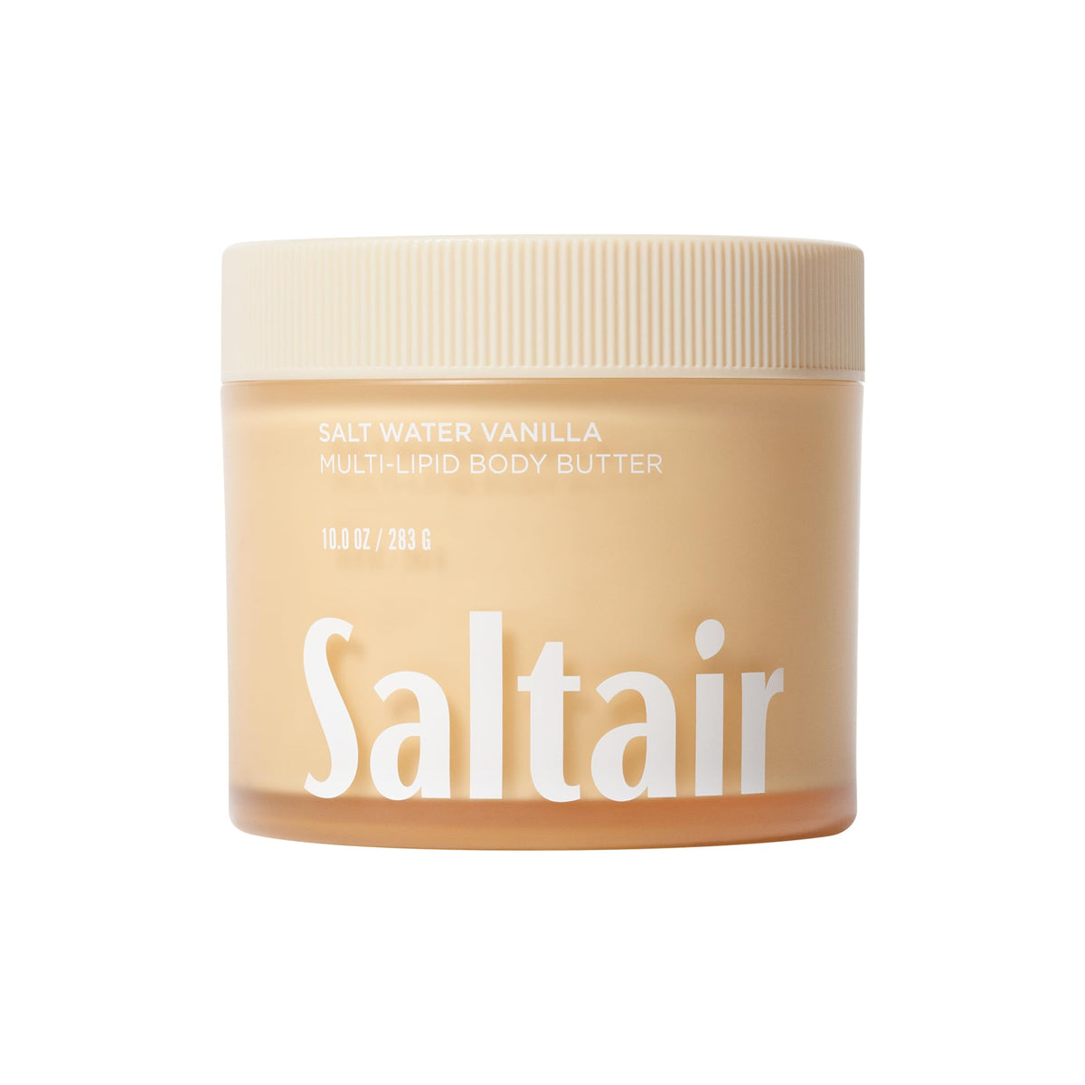 Saltair Multi-Lipid Body Butter jar shows rich hydration for dry skin.