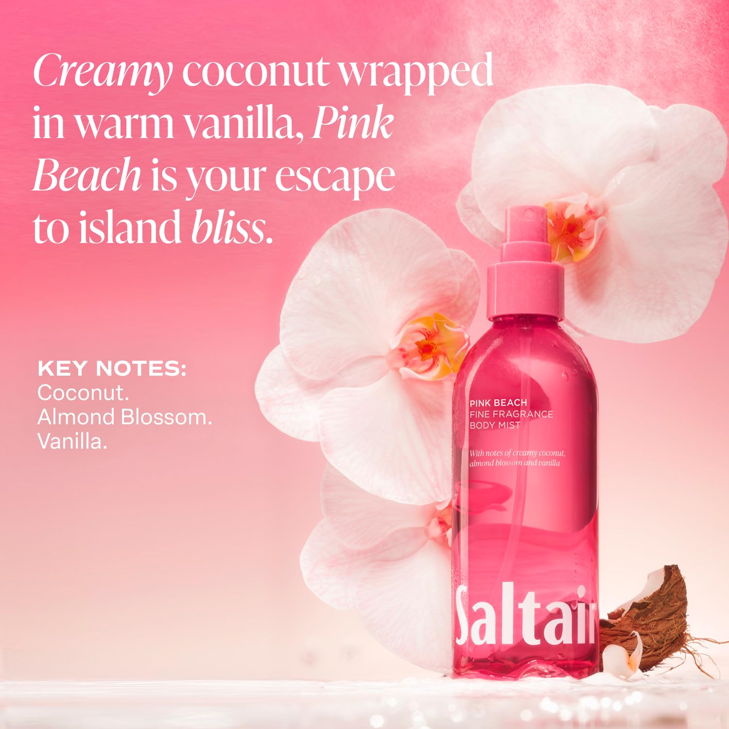 Saltair Pink Beach bottles on dresser evoke an everyday coastal vibe