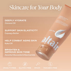 Close-up of Saltair Santal Bloom body lotion creamy texture for hydration