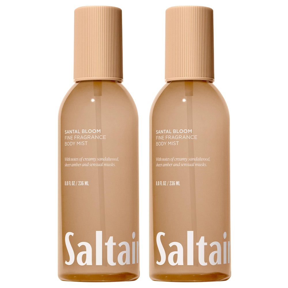 Saltair Santal Bloom bottle closeup highlights elegant fragrance notes.