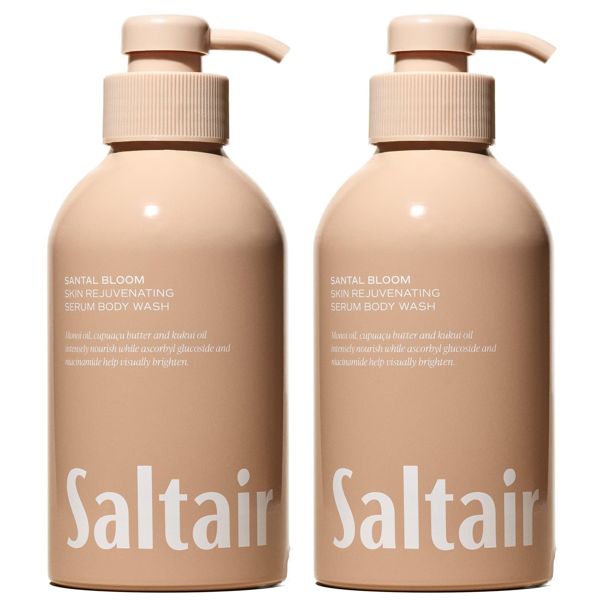 Saltair Santal Bloom bottle pump delivering a rich, moisturizing cleanse.