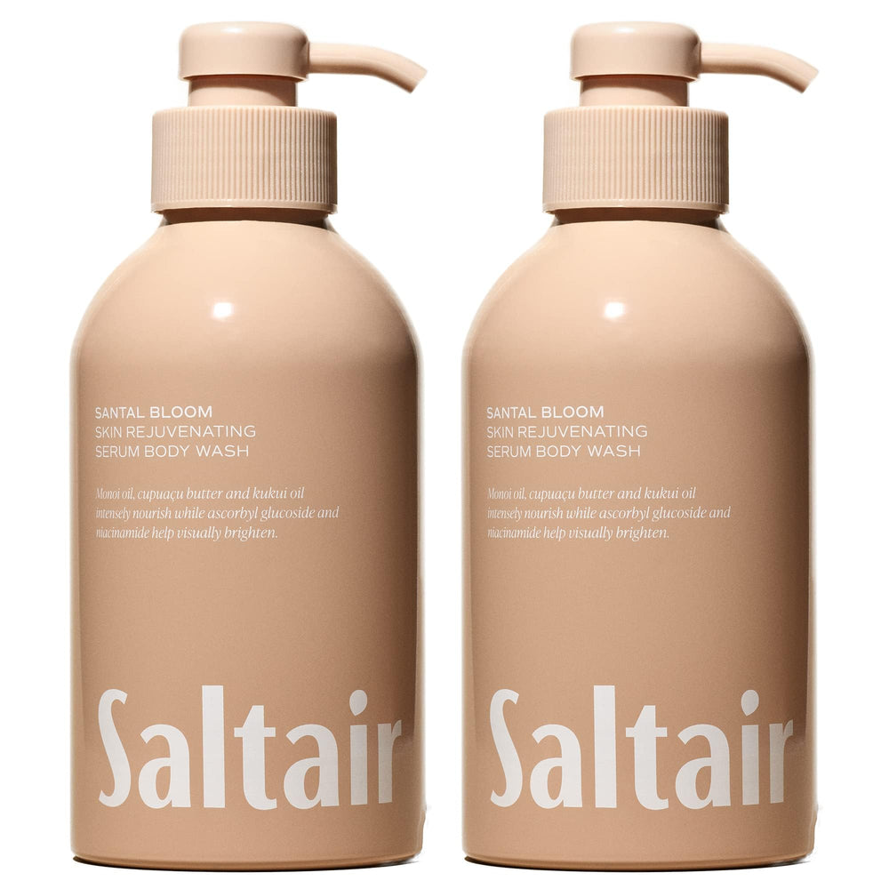 Saltair Santal Bloom bottle pump delivering a rich, moisturizing cleanse.