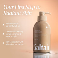 Saltair Santal Bloom foamy lather ready for a luxurious shower.