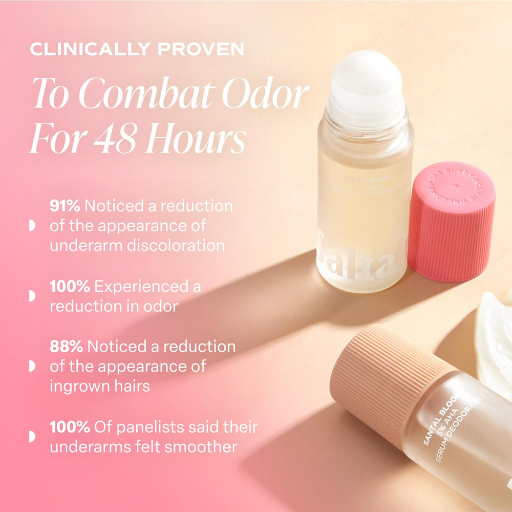 Saltair Serum Deodorant application glide showing smooth, non-sticky finish
