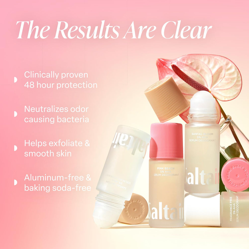 Saltair Serum Deodorant Santal Bloom bottle with creamy scent notes
