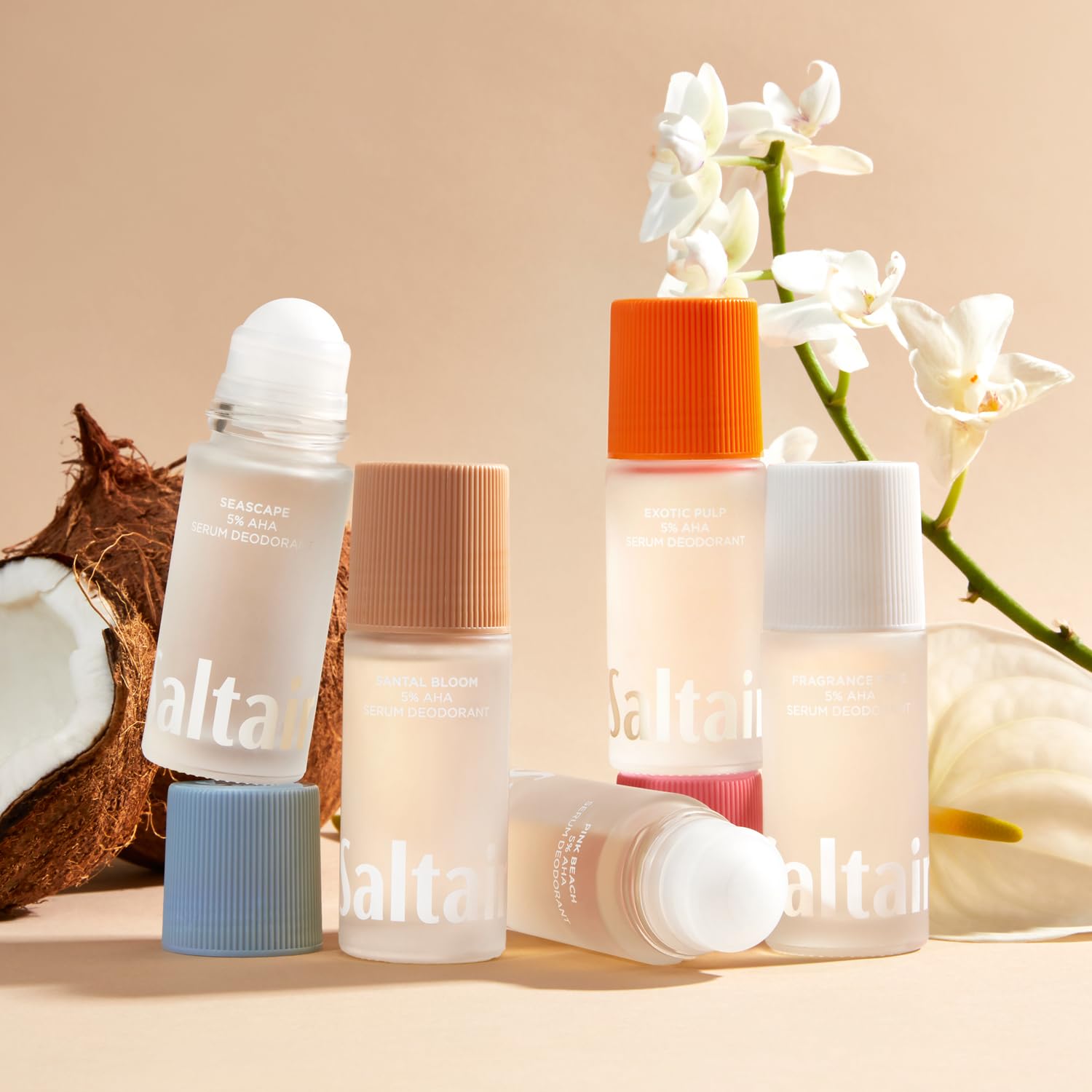 Saltair Serum Deodorant travel pack 2x1.7 oz highlights on-the-go convenience.