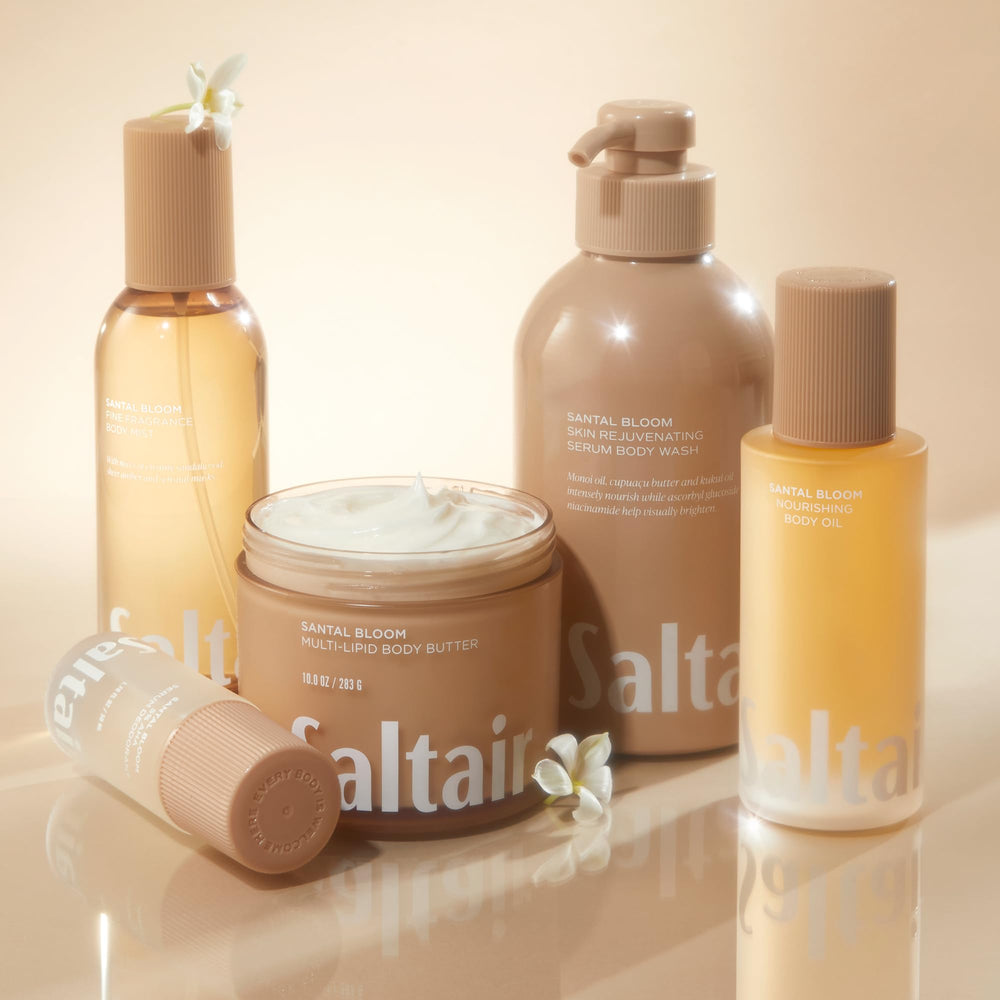 Saltair vegan and cruelty-free icons on product label.