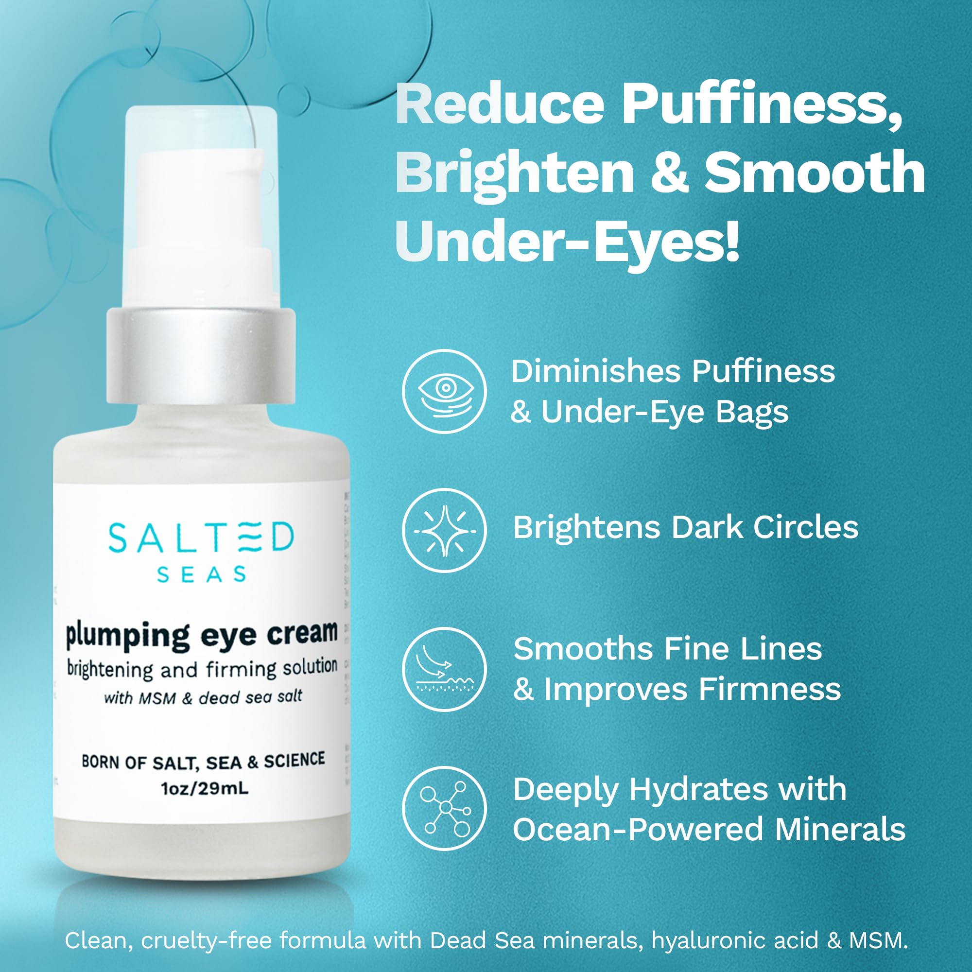 Salted Seas Plumping Eye Cream fits into morning routine for refreshed eyes.