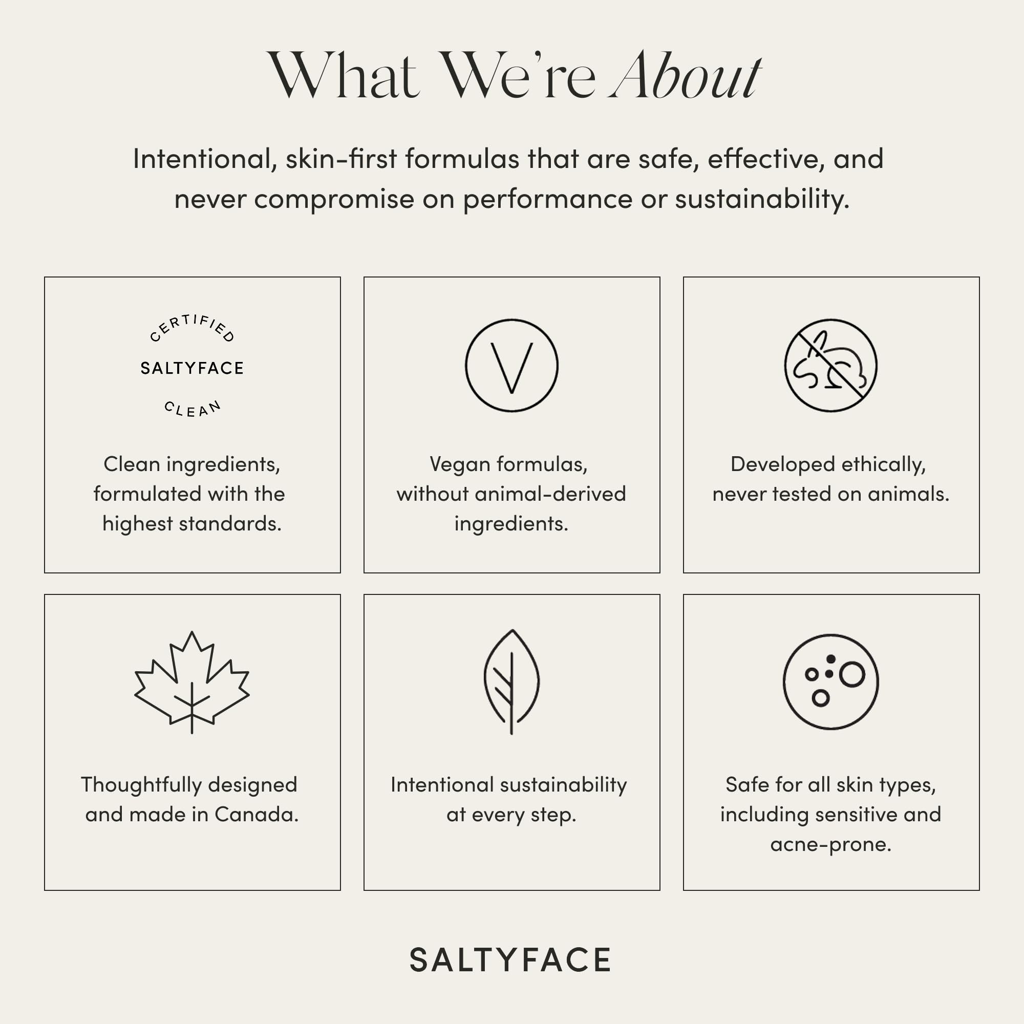 SALTYFACE tanning foam glow showing natural, fade-friendly result.