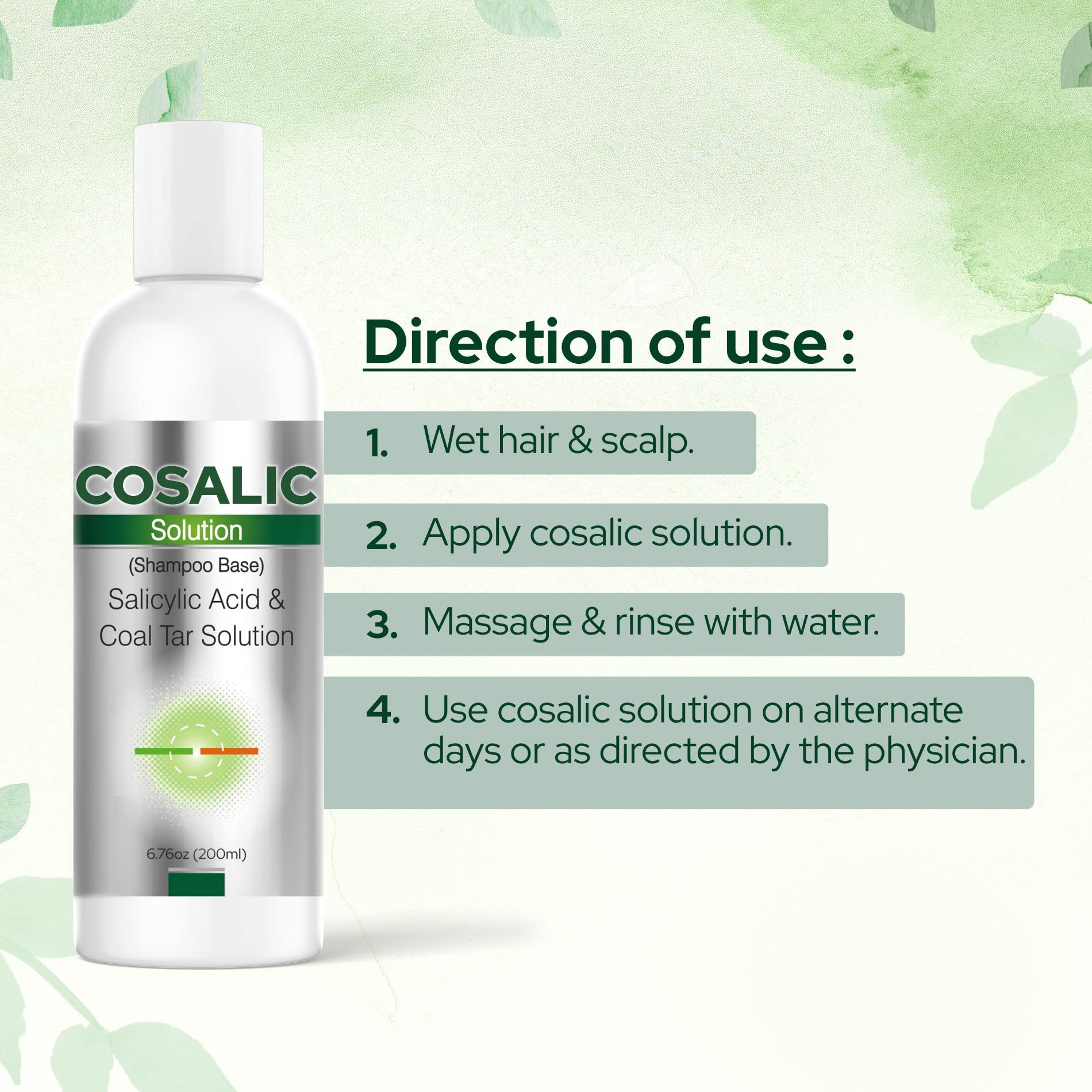 Packaging and 200 ml size of SALVE Cosalic on counter