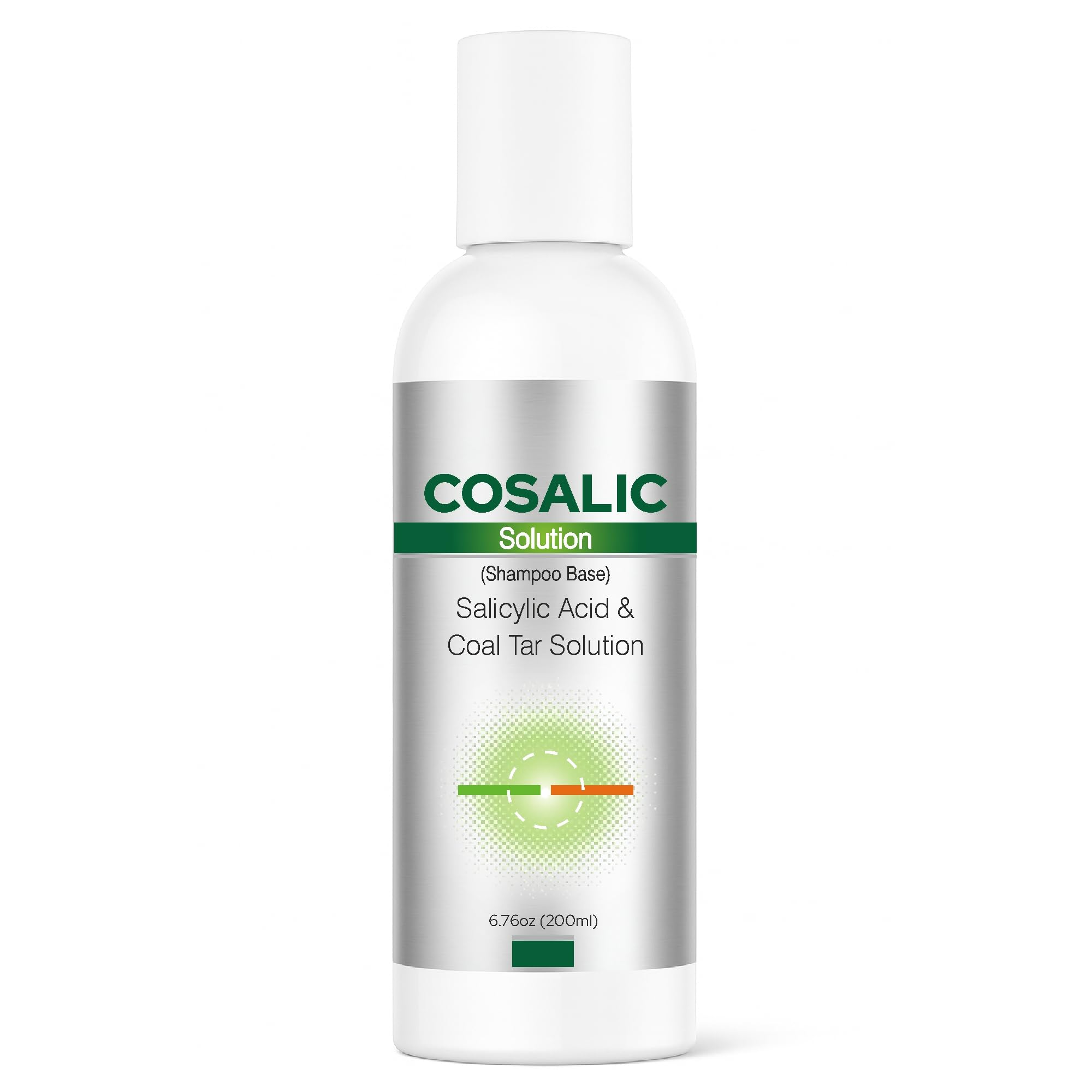 SALVE Cosalic shampoo bottle pour demonstrating dandruff-prone scalp care