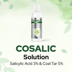 SALVE Cosalic shampoo being massaged into wet scalp for cleansing