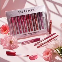 Sam Sugar lip liner swatches show precise lip shaping and rich pigment.
