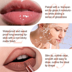 Sam Sugar lip gloss swatches demonstrate non-sticky, high-shine finish.