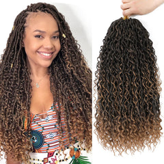 SAMBRAID Goddess Locs 22in T27 close-up reveals rich texture for a luxe look.