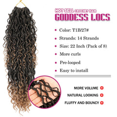 SAMBRAID Goddess Locs 22in worn for a full-head install shows fluffy volume.