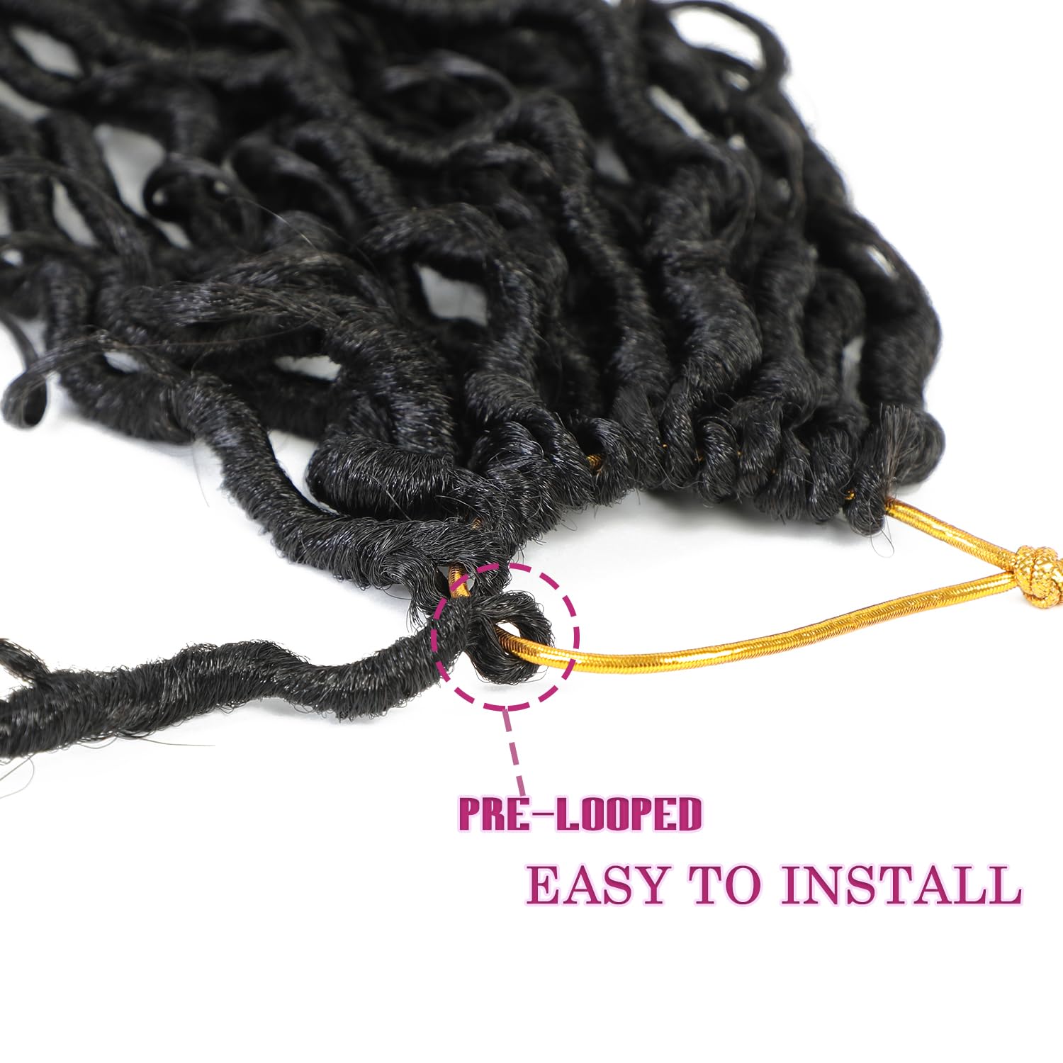 SAMBRAID pre-twisted locs reduce install time while staying fluffy.