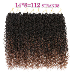 Pre-twisted strands simplify installation for a fluffy silhouette.