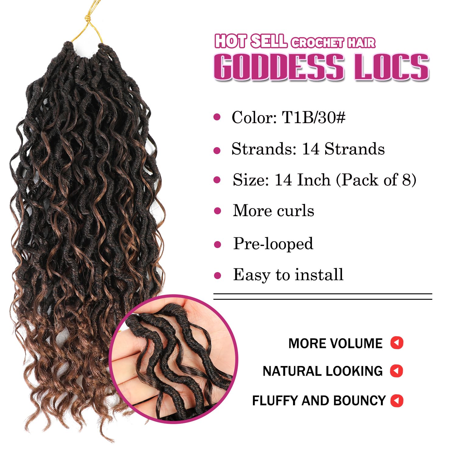 SAMBRAID river locs with curly ends add texture and movement