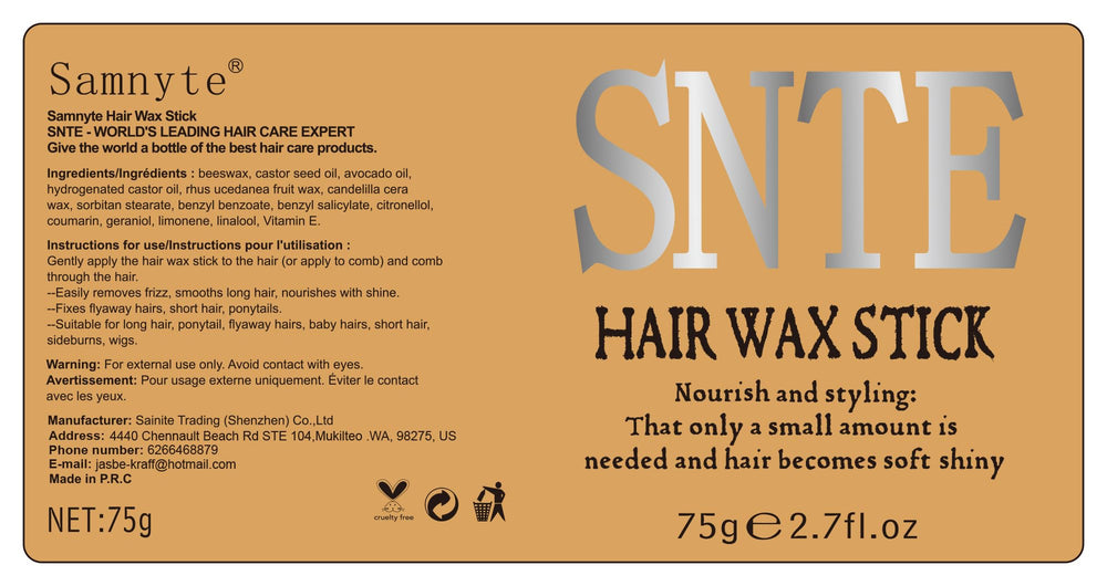 Samnyte Hair Wax Stick nourishing shine without greasiness.