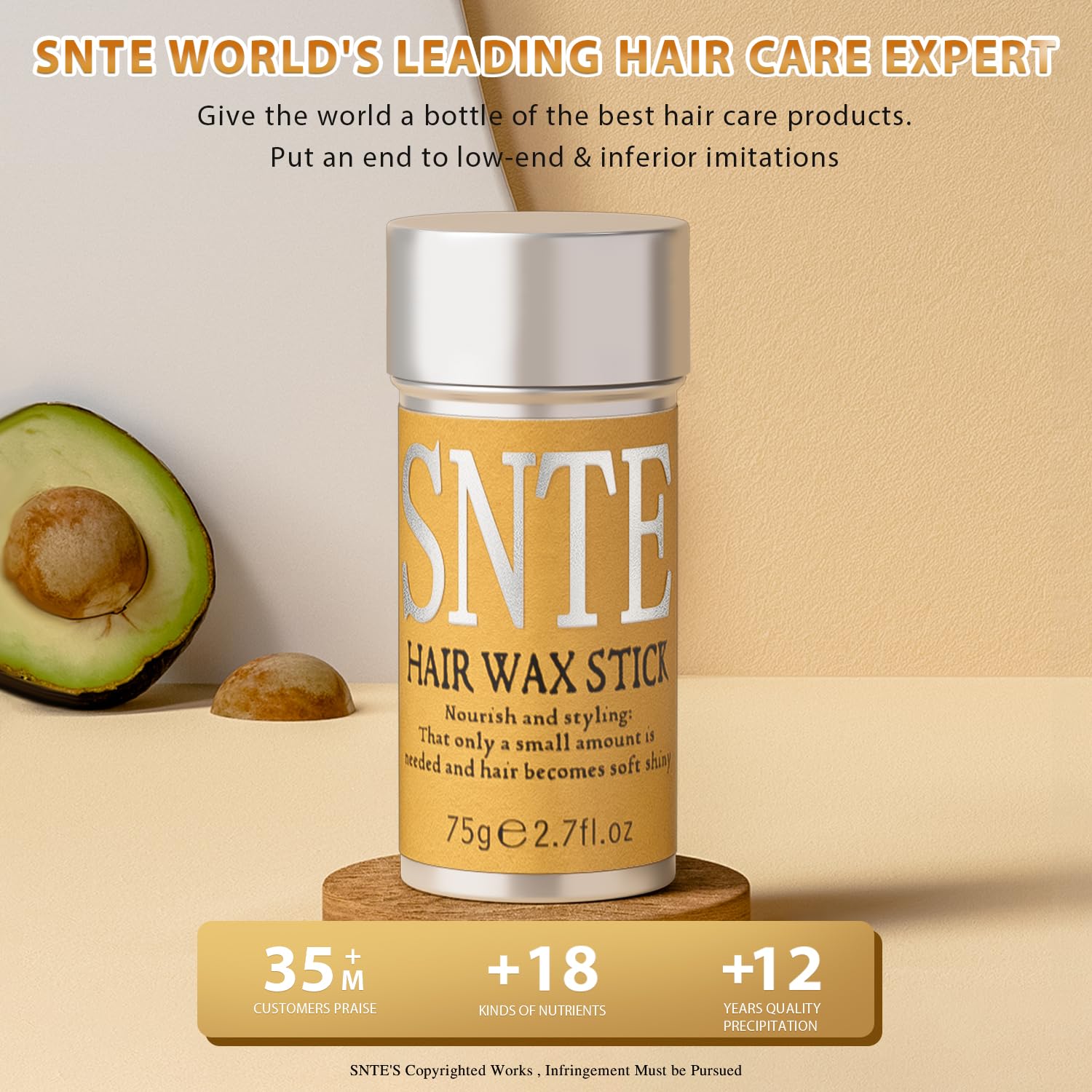 Samnyte Hair Wax Stick packaging 3pcs set for on-the-go styling.