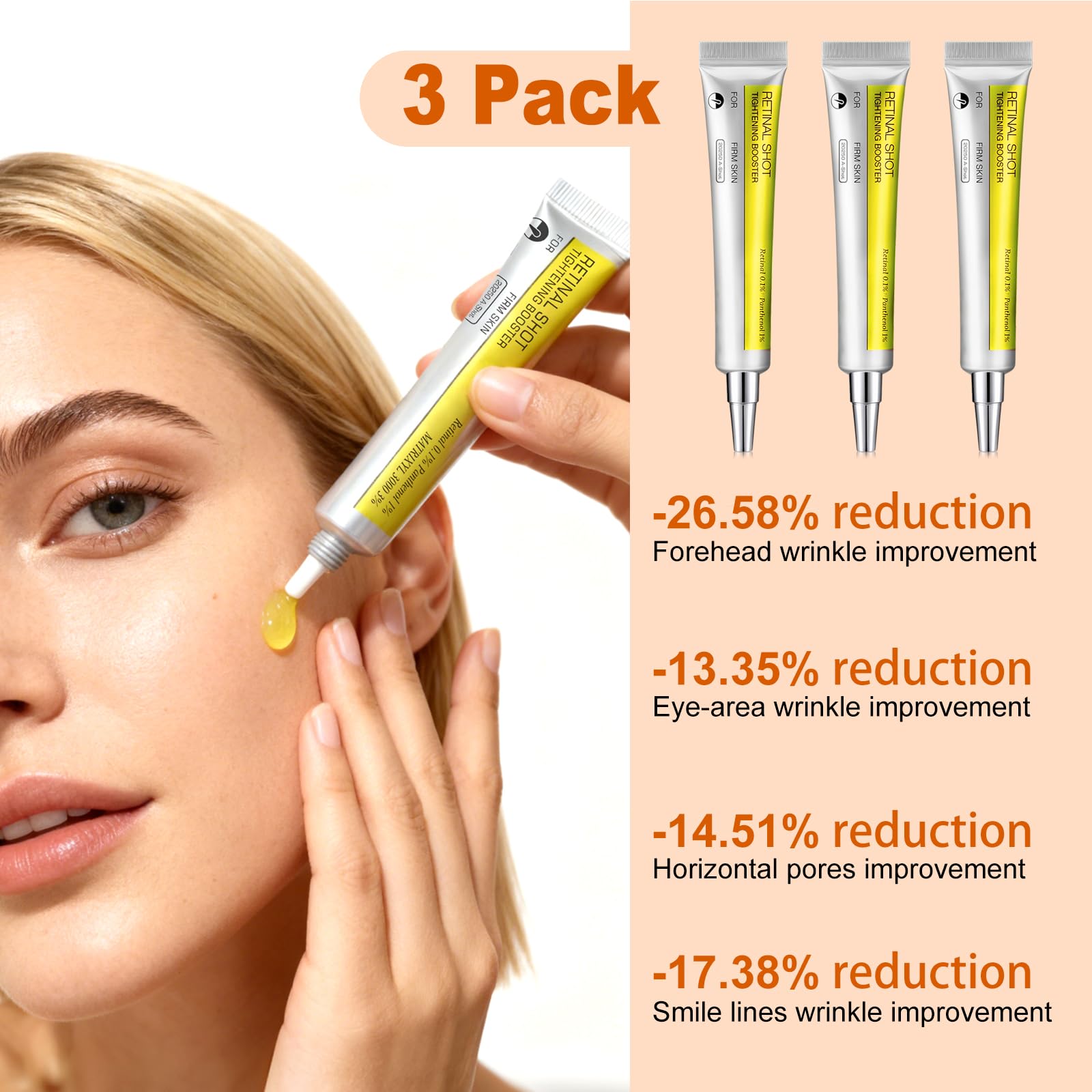Sampick Retinal Essence pore-detail close-up hints texture refinement.