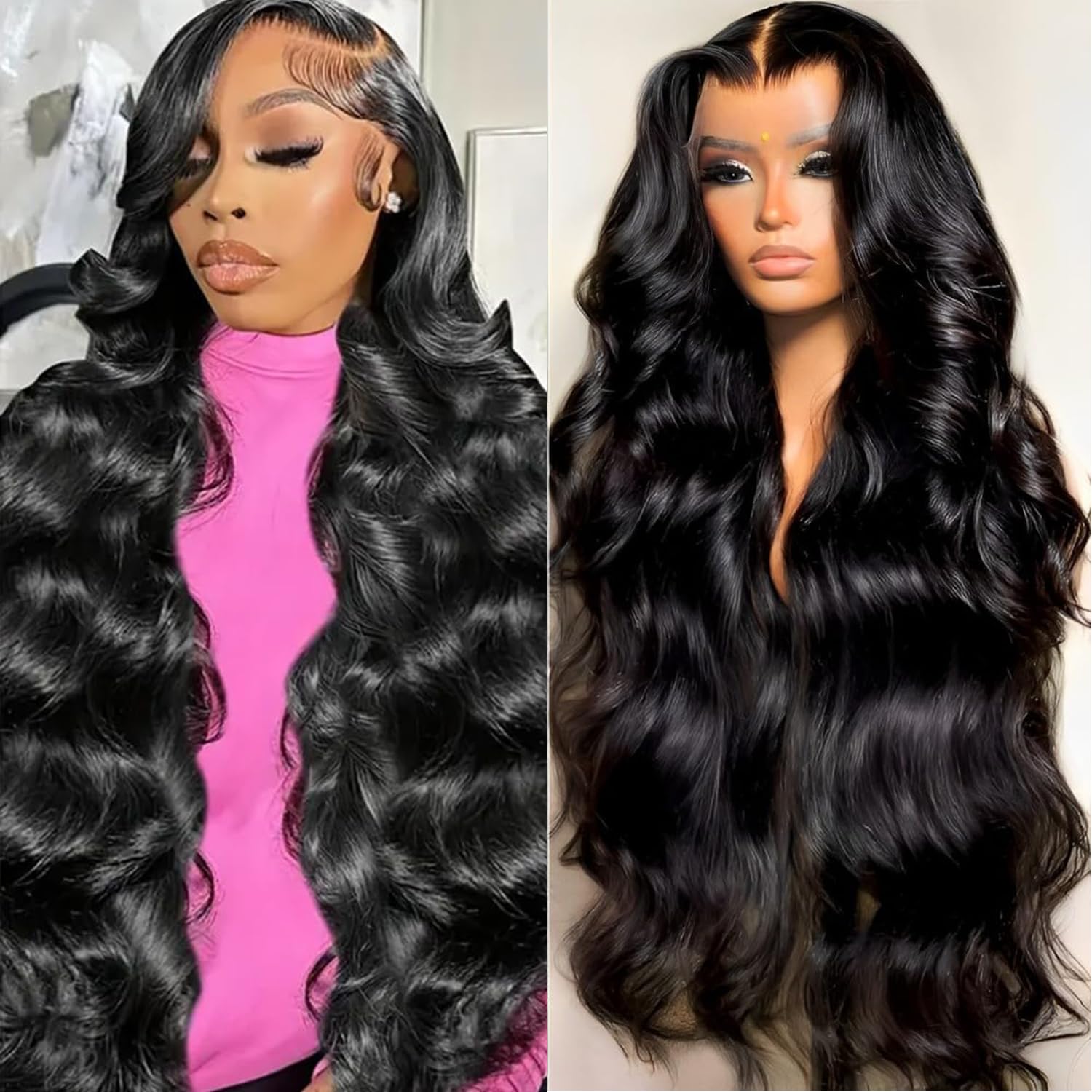 Samrabeauty 30-inch lace front wig in body wave for dramatic length and volume