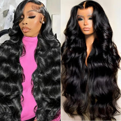 Samrabeauty 30-inch lace front wig in body wave for dramatic length and volume