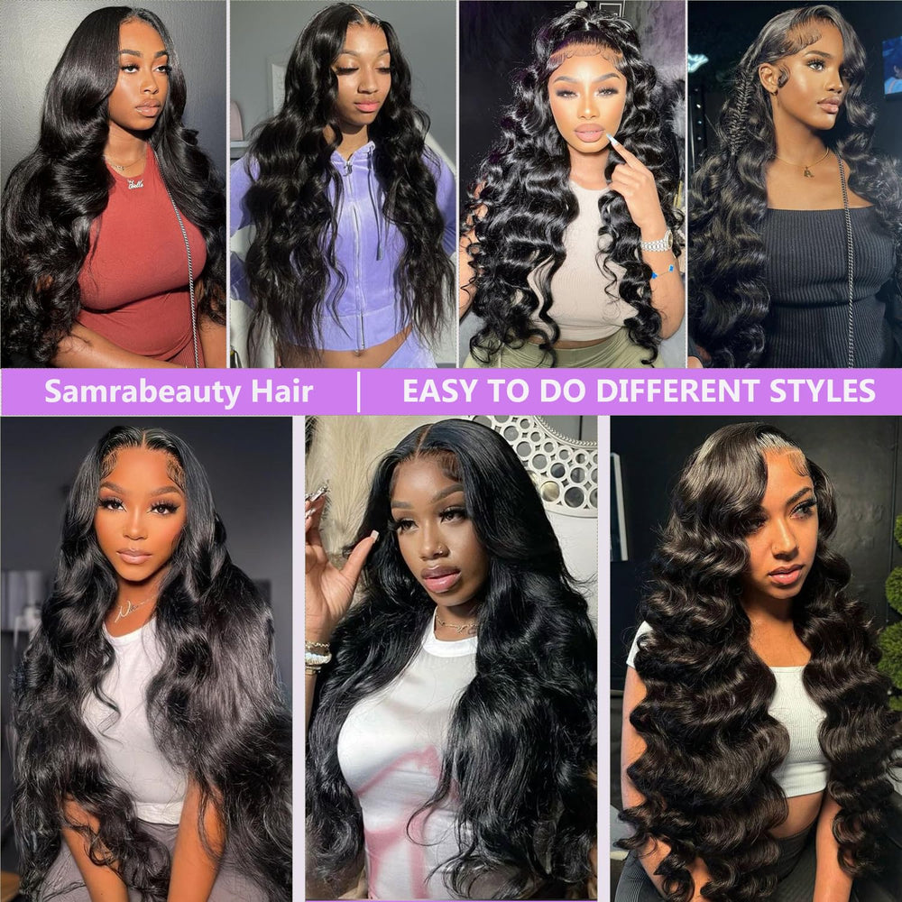 Samrabeauty body wave lace front wig suitable for versatile styling