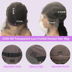 Samrabeauty pre-plucked frontal wig for quick, natural-looking wear