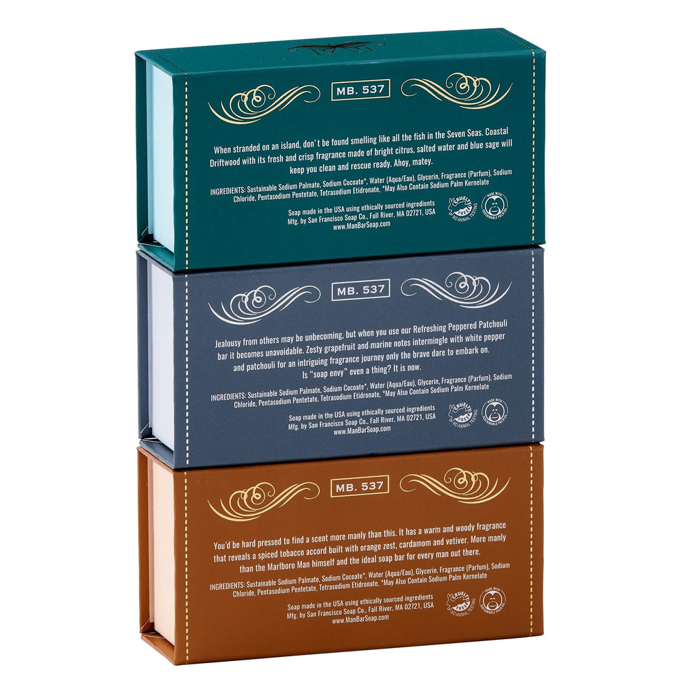 San Francisco Soap Company Peppered Patchouli bar with warm, earthy notes for a spa-like shower