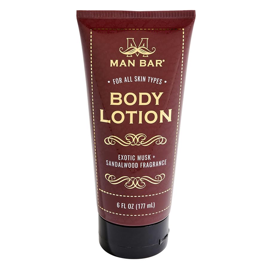 San Francisco Soap Company Man Bar Lotion Exotic Musk bottle demonstrates long-lasting hydration for daily rugged use