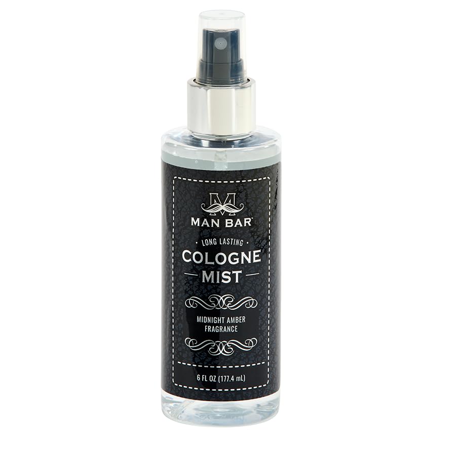 San Francisco Soap Company MAN BAR Midnight Amber bottle for lasting scent.