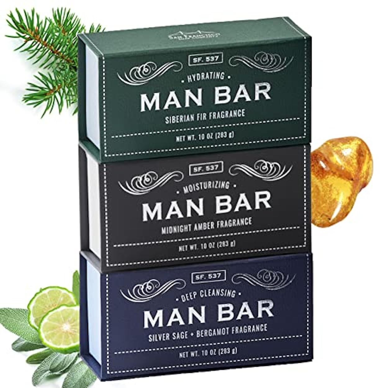 San Francisco Soap Company Siberian Fir bar with exfoliating texture for a fresh cleanse
