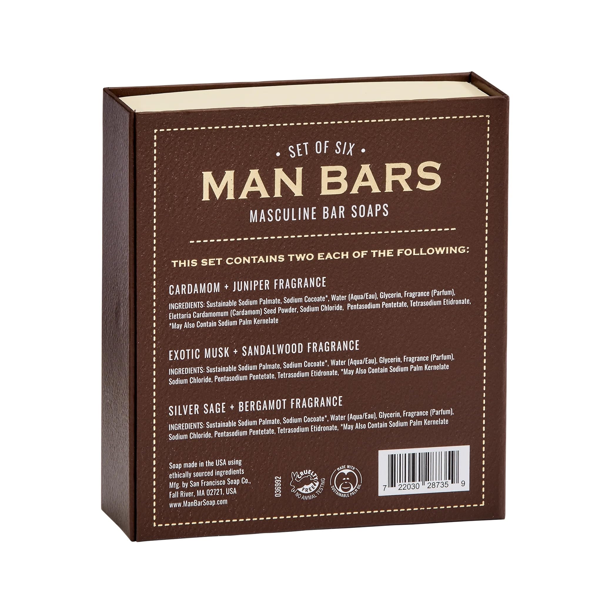 San Francisco Soap exotic musk sandalwood bar boosts masculine shower aroma