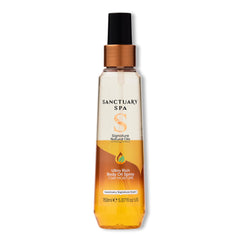 SANCTUARY Spa Good Body Oil Spray bottle for radiant skin glow.