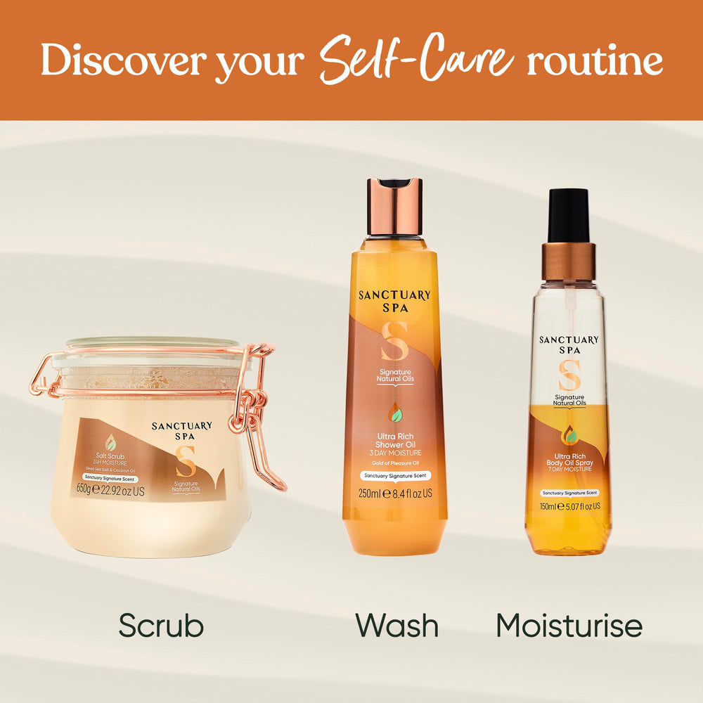 SANCTUARY improves dry legs with a subtle, radiant finish.