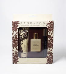 Sand + Fog Jasmine & Cedarwood gift set with hand cream and perfume oil for lasting coastal scent