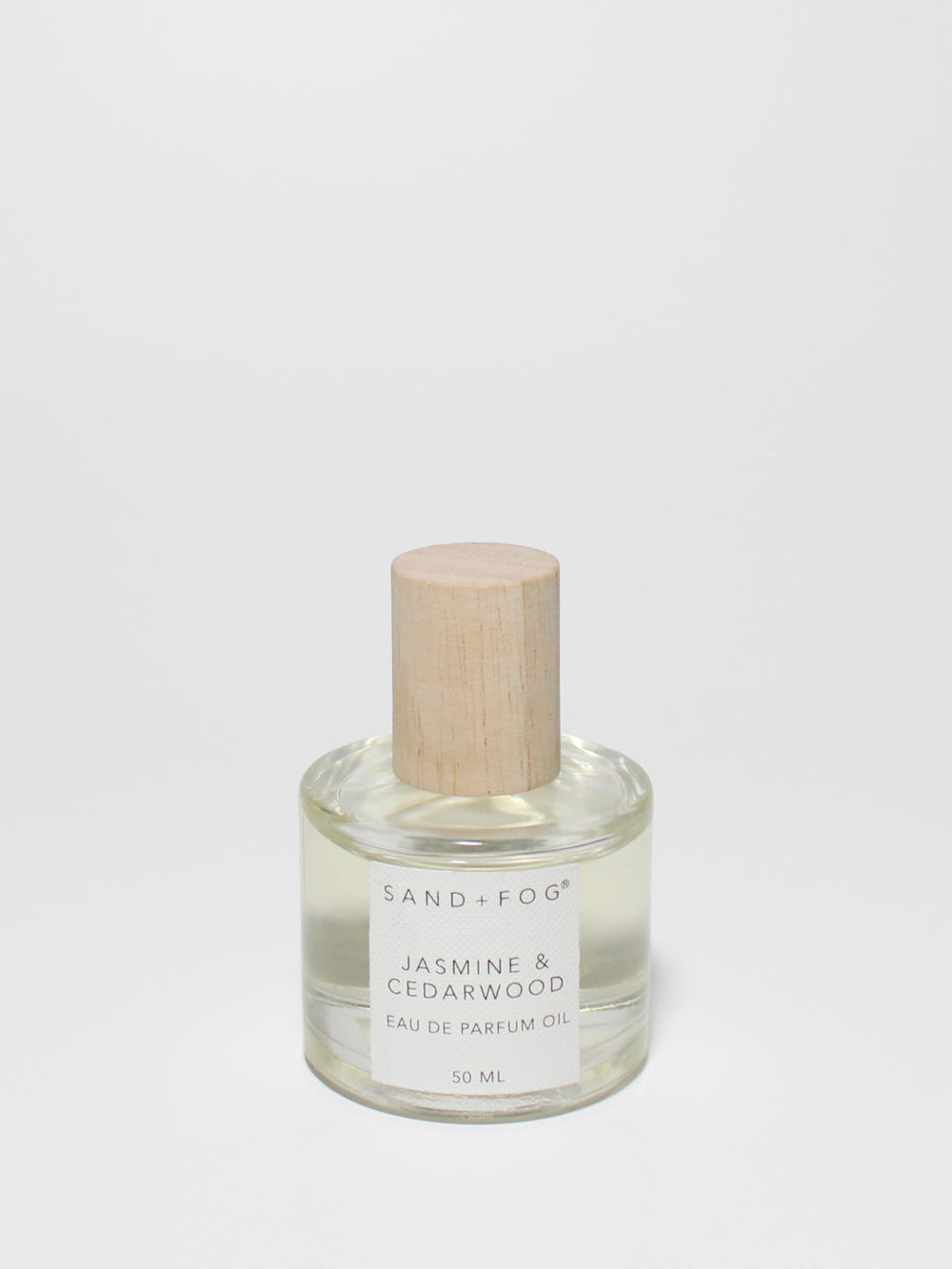 Sand + Fog Jasmine & Cedarwood perfume oil in rollerball for easy, on-the-go scent.