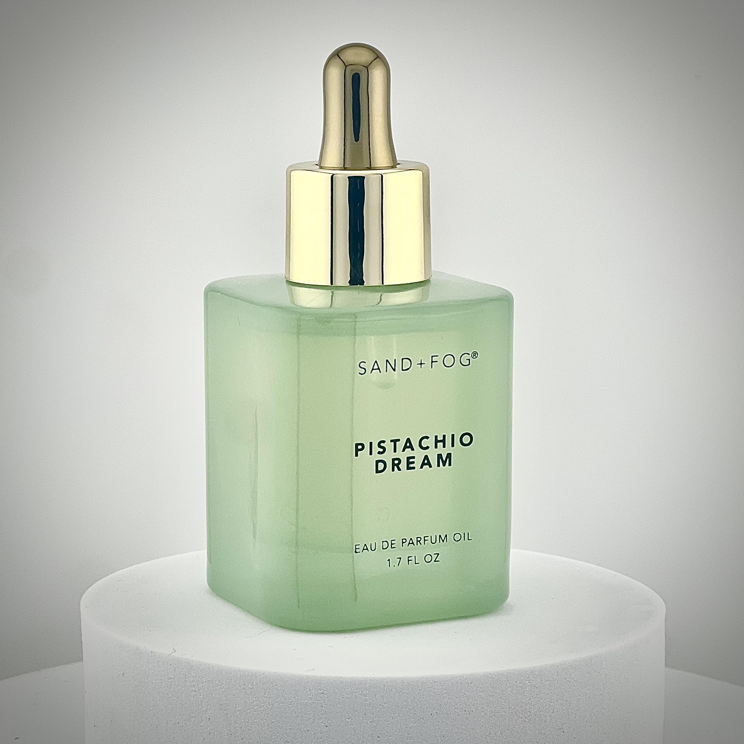 Sand + Fog Pistachio Dream dropper close-up for controlled scent release