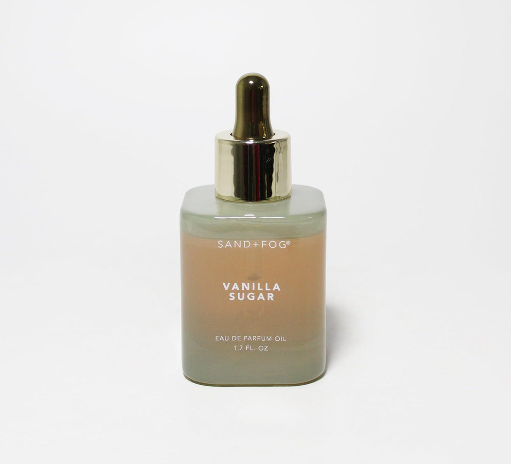 Sand + Fog Vanilla Sugar Eau de Parfum Oil bottle for a long-lasting personal fragrance.