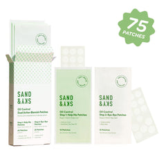 Sand & Sky pimple patches package back detailing ingredients and usage.