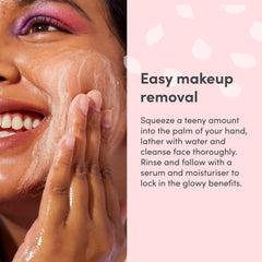 Lather from Sand and Sky Pink Clay Cleanser demonstrating light foaming action.