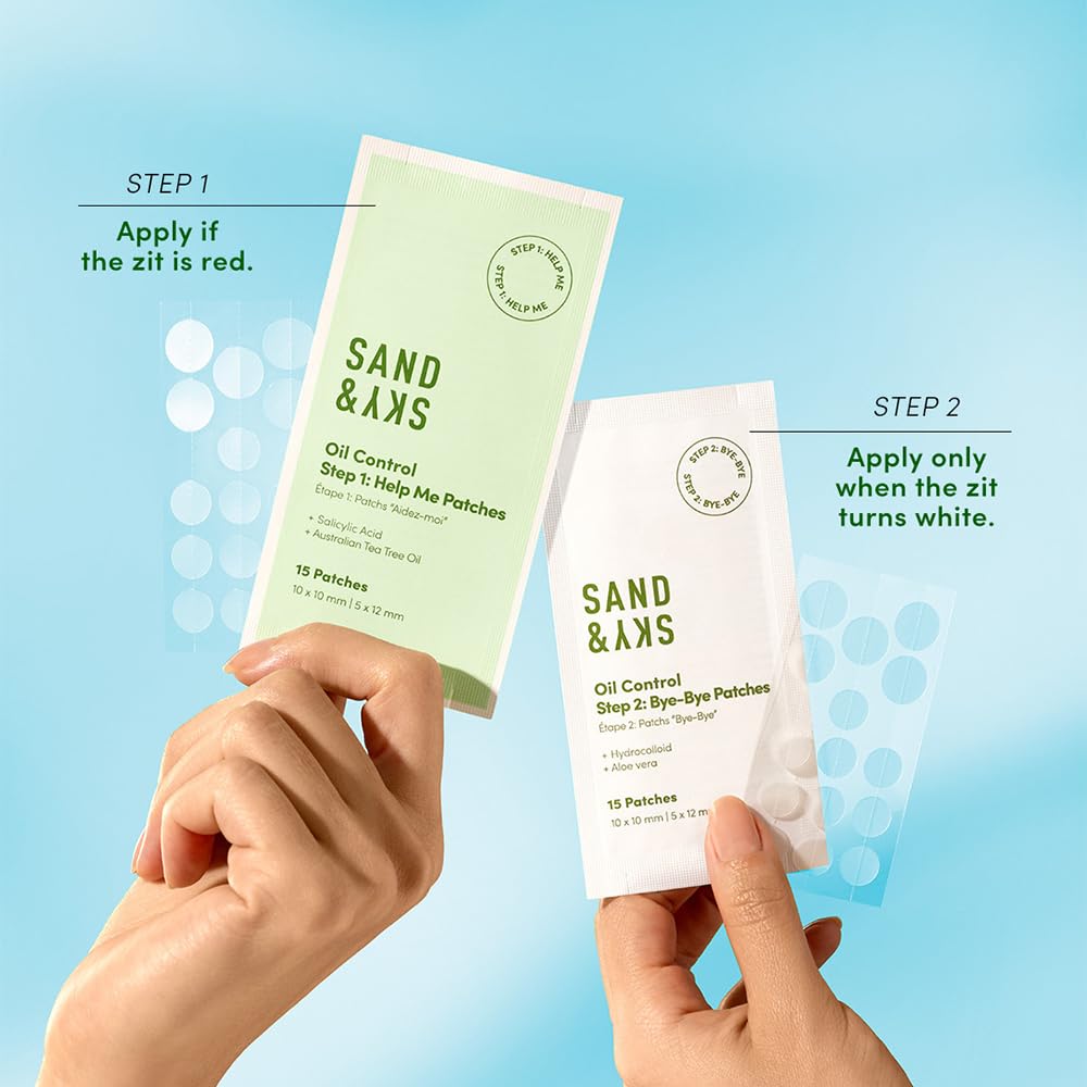 Sand & Sky tea tree oil ingredient swatch highlighting calming formulation.