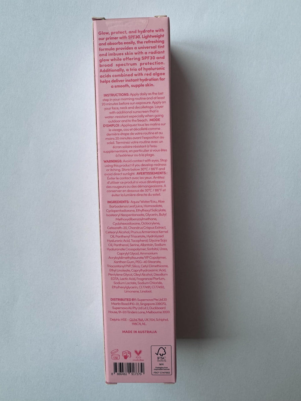 Sand & Sky rosy swatch on skin with universal glow and even tone