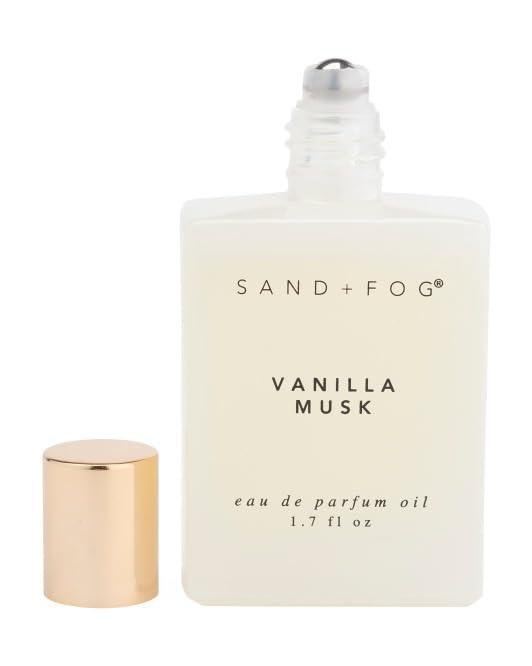 Sand and Fog Vanilla Musk roll-on enables precise, on-the-go scent touch-ups.