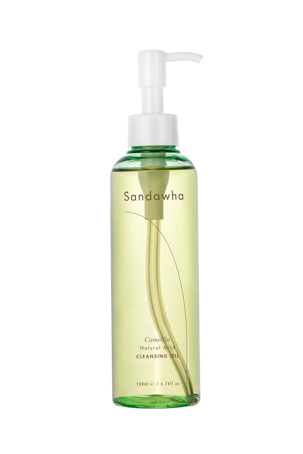 SanDaWha Skincure Camellia Cleansing Oil bottle for gentle makeup removal.