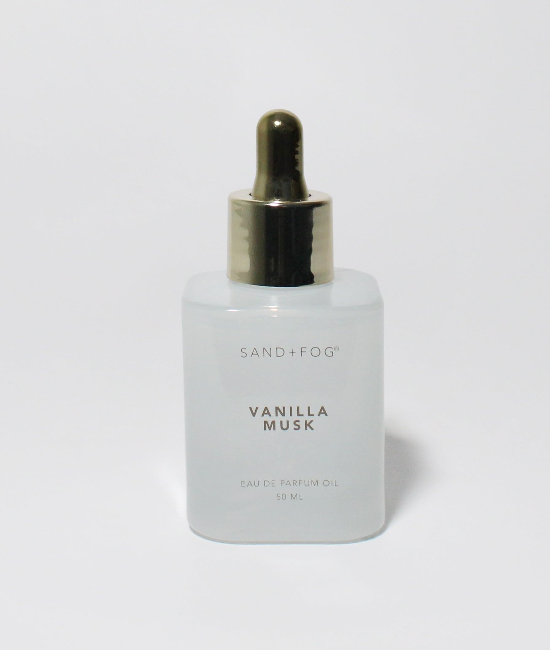 Sand + Fog Vanilla Musk bottle for everyday wear with a long-lasting scent.