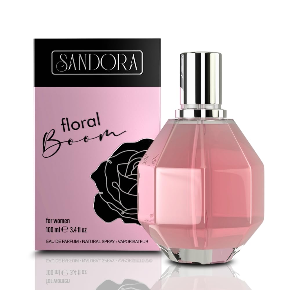 Sandora Floral Boom bottle front with fresh floral scent for day-to-night wear.